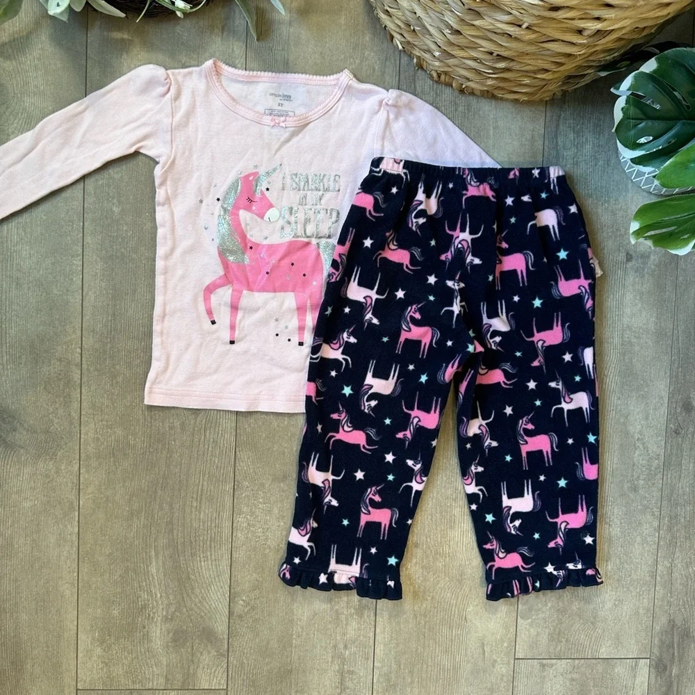 Carter’s Unicorn Theme Toddler Girl’s Pajamas Set “I Sparkle in my Sleep”